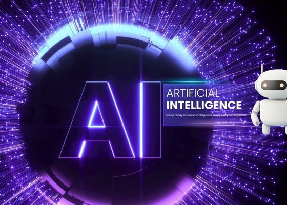 AI powered ERP dashboard illustration